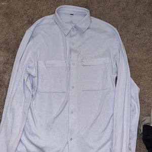 lululemon athletica Light Blue Casual Button Down Shirt